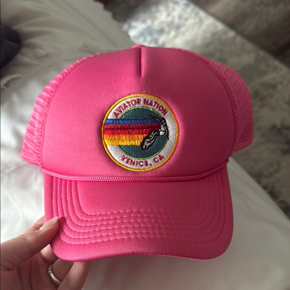 Aviator Nation Pink Trucker Hat